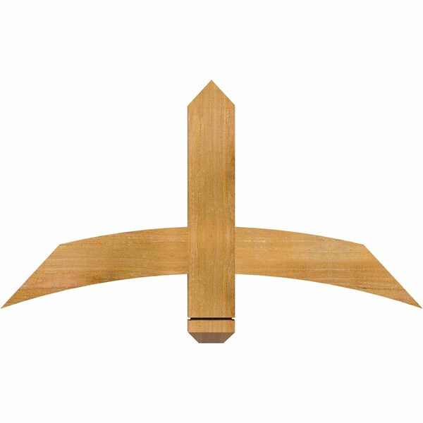 Ekena Millwork Bellingham Rough Sawn Timber Gable Bracket, Western Red Cedar, 36"W x 19"H x 2"D x 4"F, 13/12 Pitch GBW036X19X0204BEL00RWR - main